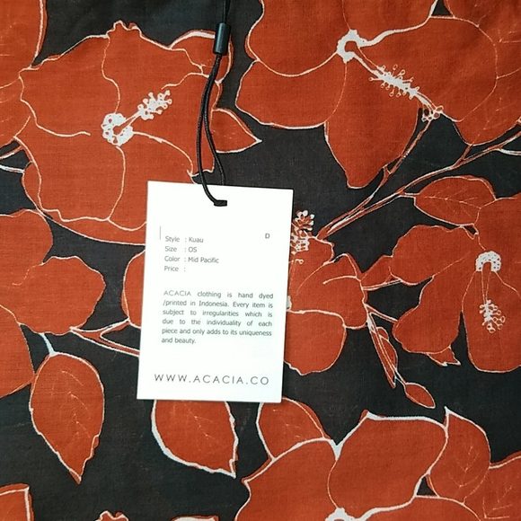 New Acacia kuau sarong mid pacific pareo hibiscus - Picture 5 of 9